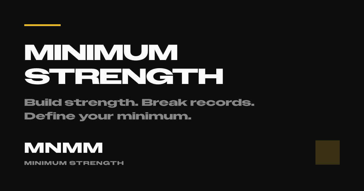 Minimum Strength Training Club & Gym - Powerlifting Gym